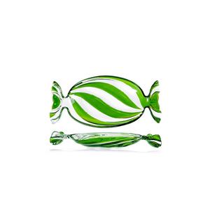 Piatto Decorativo a Forma di Caramella Verde 20X9X2.5 per Feste e Tavole Festive - Product Image 1