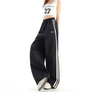 <span class=keywords><strong>Pantalones</strong></span> de baile de verano <span class=keywords><strong>para</strong></span> mujer, de secado rápido, transpirables, atléticos, informales, con cordón en la cintura, bloque de color clásico, raya lateral plana XL OEM/ODM - Product Image 5