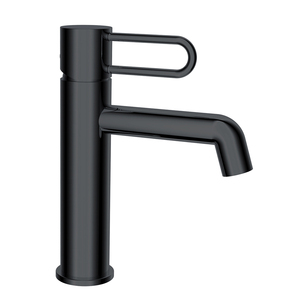 Hot Selling Wash Basin Faucet Hot Cold Water Tap Deck Mounted Single Deck Mounted Single Hole Black Finished Brass Basin Faucets - Product Image 1