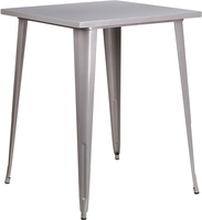 Fourniture directe en usine de meubles de restaurant de table à manger rétro antique Table carrée en acier pour café