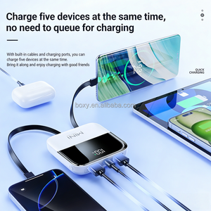 OEM/ODM Banco de Energía de CC de Alta Capacidad de 10000 mAh con Carga Rápida PD de 22.5W, Pantalla LED, Tipo-C, 2 Cables Integrados - Product Image 6