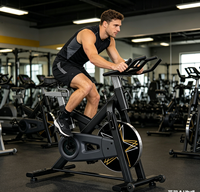 Bicicletta da Spinning Professionale con Volano da 13kg, 16kg, 18kg per Allenamento Cardio in Palestra, Bicicletta Ergometrica Magnetica Commerciale
