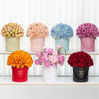 Boîtes rondes pour emballer des fleurs d'automne, boîte pour roses
