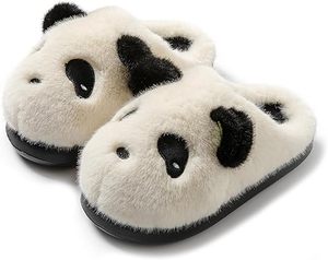 Mignonnes pantoufles en peluche <span class=keywords><strong>panda</strong></span>, chaudes et douces, pantoufles d'animaux pour enfants, pantoufles d'hiver, intérieur/extérieur - Product Image 1