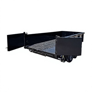 Remorque agricole hydraulique basculante d'occasion de haute qualité, 4 roues, 3-10 tonnes, double essieu, garantie 1 an, barre de remorquage 9m, vitesse 90km/h - Product Image 2