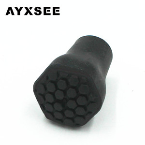 Ayxsee – couvre-pointes pour bâtons de randonnée, en plastique antidérapant hexagonal noir, pour bâtons de marche - Product Image 5