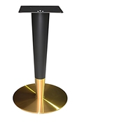 Pied de table rond en acier inoxydable commercial, support de table robuste pour restaurant, café et bistrot