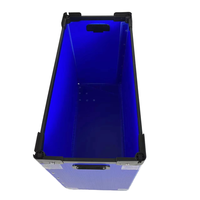 Conteneur en plastique ondulé pliable, réutilisable, en feuille creuse de PP, boîte de transport pliable, gain de place pour la distribution en entrepôt