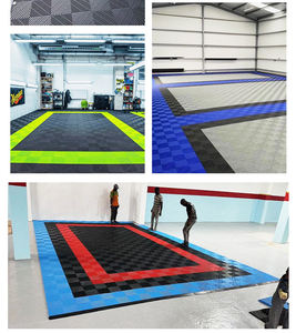 Las baldosas de piso de <span class=keywords><strong>garaje</strong></span> de flujo libre funcionan muy bien para la tienda de detalles de automóviles Revestimiento de piso de taller de baño de automóviles - Product Image 2