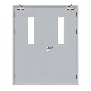 <span class=keywords><strong>Puerta</strong></span> Industrial de <span class=keywords><strong>Doble</strong></span> <span class=keywords><strong>Hoja</strong></span> para Cuarto Limpio, <span class=keywords><strong>Puerta</strong></span> de Purificación Manual de Acero Pintado Liso para Talleres Farmacéuticos y de Alimentos - Product Image 5