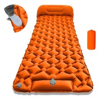 Matelas de Camping Gonflable – avec Pompe à Pied Intégrée, Tapis de Sol Compact et Étanche pour Extérieur