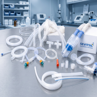 Kit de tubes en caoutchouc silicone transparent de qualité pharmaceutique, flexibles, pour transfert de fluides, avec embouts de connexion, équipement médical Sevitsil