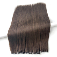 Rambut Remy Premium Double Drawn # 2 Ekstensi Rambut Cina Semua Warna Dapat Diwarnai, Sambungan Micro-Link, Harga Pabrik untuk Wanita