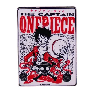 Japão Anime Nami Luffy Broche Cartaz Manga Emblema Vestuário Ornamentos Metal Lapela Pinos