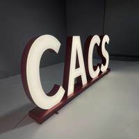 Lettres en acier inoxydable avec éclairage frontal en acrylique LED, résistantes aux intempéries, logo 3D multicolore personnalisé pour la publicité, les immeubles de bureaux