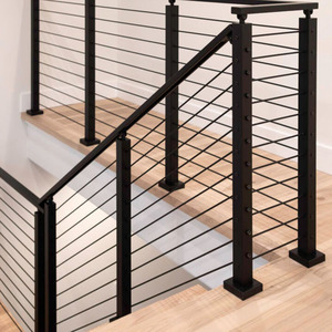 Escaliers flottants de luxe européens Marchepieds en verre et en bois avec lumière LED Echelle suspendue pour la rénovation des escaliers intérieurs - Product Image 3
