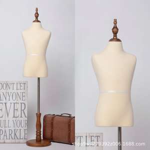 Soporte de exhibición de Maniquí de ropa elástica para niños, <span class=keywords><strong>muñeca</strong></span> de exhibición de ventana de cuerpo humano de medio cuerpo de plástico para accesorios de tienda para niños - Product Image 2