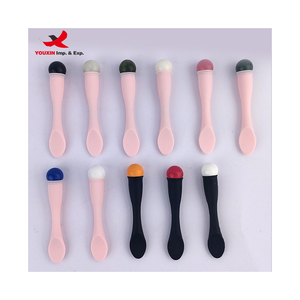 Espátula de Cosméticos de Belleza, Aplicador de Crema para Ojos, Espátula de Acero Inoxidable con Jade, Palo de Crema para Ojos de Silicona Suave - Product Image 2