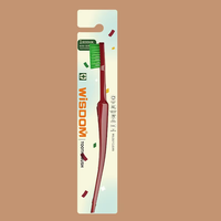 Cepillo de Dientes WISDOM Retro con Cabezal Pequeño para Adultos, Cerdas Suaves de PBT, Limpieza Profunda de los Dientes Posteriores, Sin Ángulos Muertos, PP Regular para el Hogar
