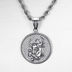 Collar de Acero Inoxidable Chapado en Oro de 18K con Signo <span class=keywords><strong>del</strong></span> Zodiaco, Joyería de Moda Impermeable para Mujer - Product Image 5