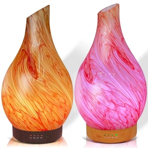 <span class=keywords><strong>Humidificador</strong></span> de aire eléctrico portátil nebulizador ultrasónico de vidrio de 120ml con instalación de mesa de lámpara colorida para uso doméstico - Product Image 4