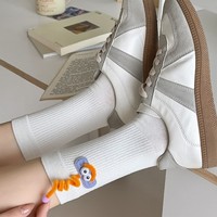 Nouvelles chaussettes décontractées douces pour femmes et hommes, chaussettes personnalisées avec logo, chaussettes à motifs de monstres amusants, designs mignons, tendance, confortables, élégantes, chaussettes originales