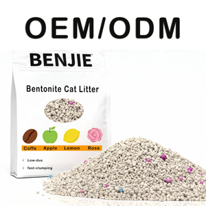 Litière pour chat en bentonite naturelle écologique personnalisée, forme sphérique grise, faible poussière, contrôle des odeurs avec parfum - Product Image 1