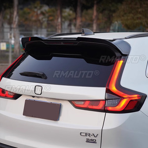 2023 to up for Honda CRV Rear Spoiler Trunk <b>Wing</b> Lip by High Quality ABS Gloss <b>Black</b> Carbon Fiber Look Body Kit Accessories - Product Image 3