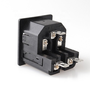 Interruptor de enchufe C14 con función de fusible doble de 3 pines, 250V, V, 10A, corriente nominal, PA66, interruptor de uso Industrial, entrada IEC C14 fundida - Product Image 4