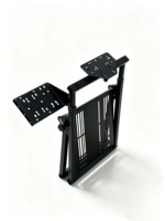 Support de volant de course simulateur de cockpit compatible G25 G27 G29 G920 G923 T330TS, support de jeu noir profond avec porte-gobelet