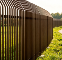 Clôture en aluminium à lattes verticales étroites et élégantes, barrière métallique pour l'intimité et la ventilation, idéale pour les pelouses extérieures et les périmètres de maisons en banlieue