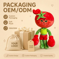 Porte-clés en peluche personnalisé en forme de tomate, mignon dessin animé, ours en peluche, pendentif de sac, cadeau de vacances, décoration intérieure, OEM ODM, faible MOQ, polyester