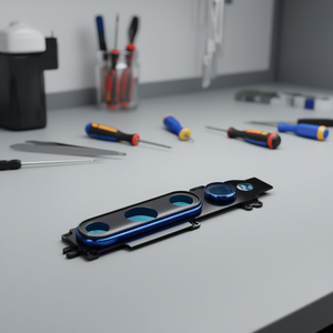 สำหรับเสี่ยวมี่ มิ 10 5G ชิ้นส่วนทดแทนแถบโลหะสีน้ำเงินสำหรับตกแต่งกล้องด้านหลัง - Product Image 3