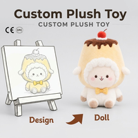 Peluche d'agneau personnalisée OEM en forme de dessert, jouet en peluche doux, poupée de mouton en peluche, mascotte animale alimentaire OEM pour cadeau et décoration intérieure