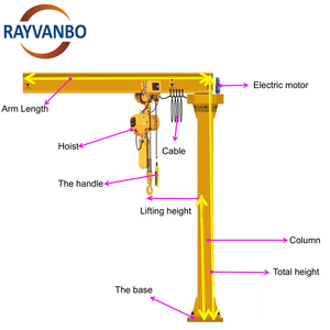 Workshop <strong>Manual</strong> Jib <strong>Crane</strong> Lifting Weight 500kg 1ton <strong>Manual</strong> Rotation Jib <strong>Crane</strong> for Lifting - Product Image 6