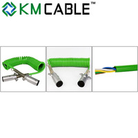 Prise de remorque en métal 7pin de haute qualité et câble enroulé PU isolé câbles d'alimentation en spirale à ressort fil de bobine électrique