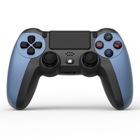 Manette de jeu sans fil personnalisée P4 4.0, gyroscope six axes, bande lumineuse, matériau ABS, compatible avec PC et Android