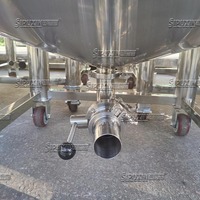 Sipuxin Réservoir de stockage d'eau mobile de 300L Réservoir de traitement de liquide et d'huile de petite capacité Réservoir de stockage à couvercle ouvert