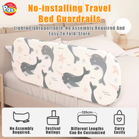 Barandas de Seguridad para Cama de Bebé Prodigy BR015, Acero Oxford 210D, Barreras Retráctiles para Cuna Fáciles de Instalar, Barandas de Protección de 1.8 m de Longitud