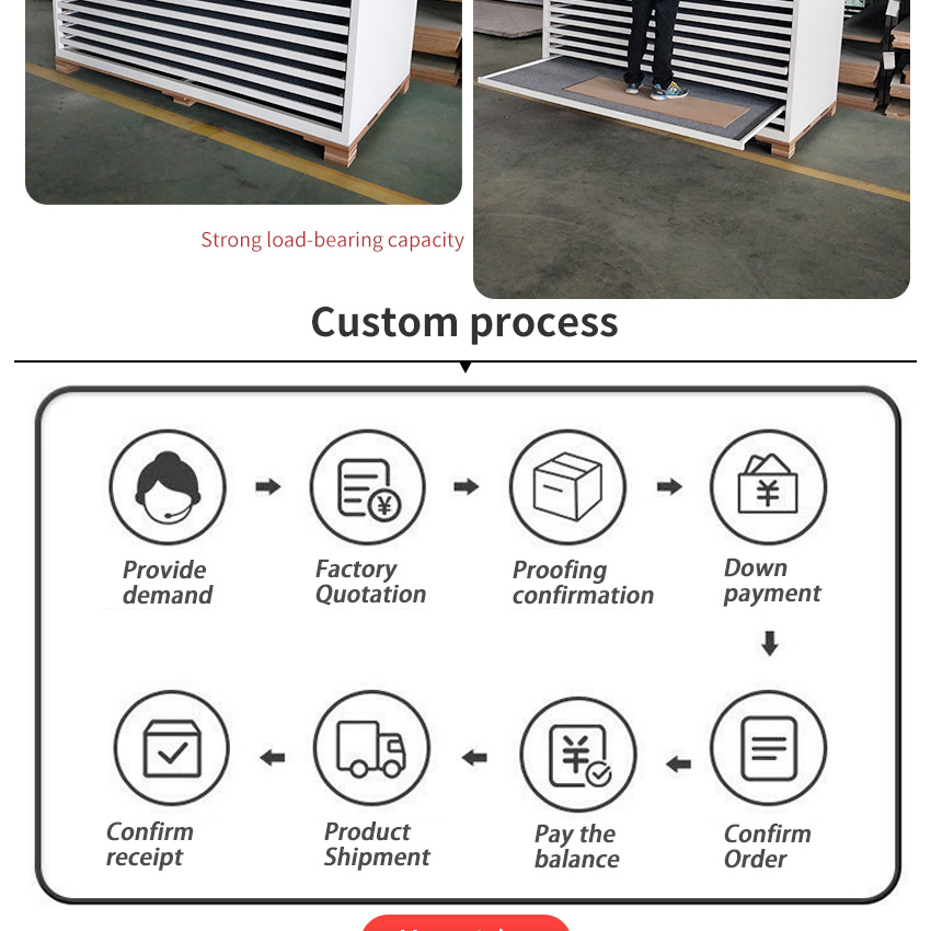 Tsianfan Ceramic Floor Tile Displays Racks Sliding Drawers Unit Granite Marble Sample Drawer Exhibit Rack Stone Display Cabinet