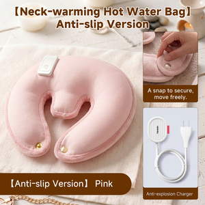 <span class=keywords><strong>Bouillotte</strong></span> électrique en forme de U, chauffe-cou à 3 températures, en peluche courte, avec bouton-pression - Product Image 6