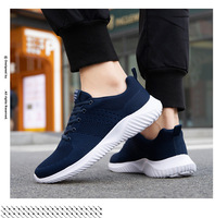 Chaussures de sport pour hommes de grande taille 2024, style respirant, chaussures noires en tissu tissé