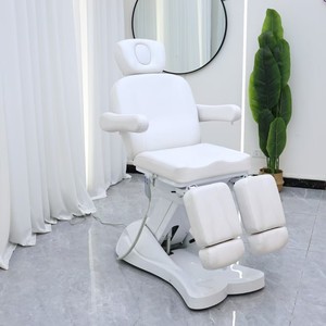 Fauteuil de tatouage et d'esthétique électrique blanc chauffant, lit de beauté facial, table de massage électrique pour thérapie physique médicale - Product Image 1