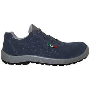 ZAPATO DE SEGURIDAD 'TROPEA' S1P Plantilla de PVC superior de cuero genuino Punta de acero Botas de invierno ligeras y duraderas N ° 45 - Product Image 1