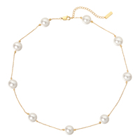 Collier long à perles, argent sterling 925, double rangée de perles, élégant, collier à perles, bijoux de mariage pour femmes