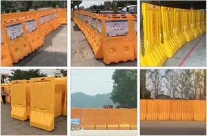 Barrera de seguridad para el tráfico en carretera, Jersey de plástico lleno de agua, hecho en China