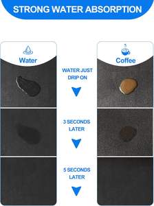 Tapis de cuisine super absorbant, tapis de séchage de vaisselle antidérapant avec dos en caoutchouc, tapis égouttoirs anti-taches pour comptoir - Product Image 2