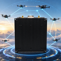Radio maillée aérienne SDR FHSS haute puissance 40 Watts pour drone, liaison de données sans fil, nœud de réseau mobile MANET avec interface IP RS232