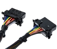 Cable de extensión OBD2 de 16 Pines, convertidor de conexión de ordenador de coche de un minuto y dos, arnés de cableado de PVC de 30CM para automóviles