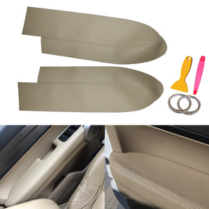 Cubierta de Cuero para Panel de Puerta Delantera de Honda CRV 2007-2010, Microfibra Auténtica, Instalación Adhesiva, Diseño Moderno - Product Image 5